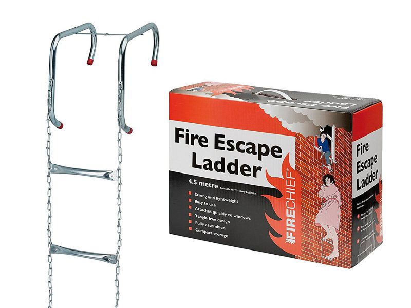 metal emergency fire escape ladder and product package