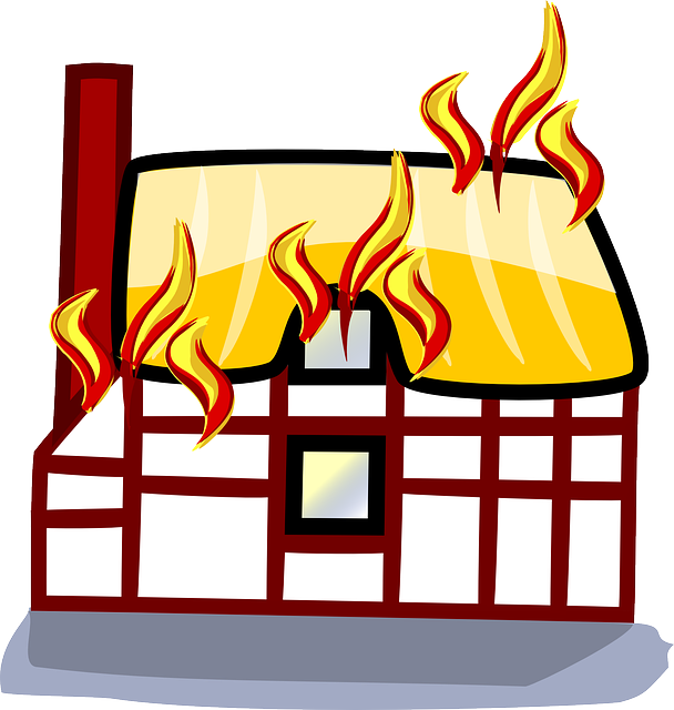 graphic of house on fire